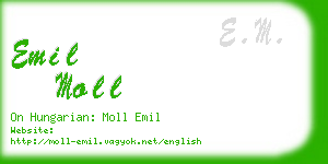 emil moll business card